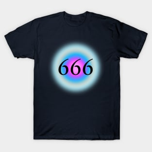 666 Angel Numbers Reflect Glowing Aura T-Shirt